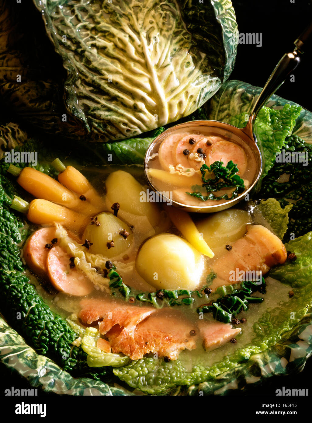 Auvergne potée de chou Banque D'Images