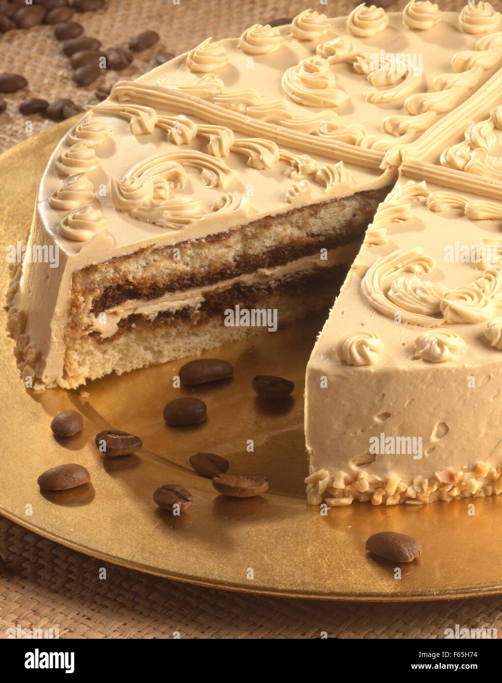 Gâteau moka Banque D'Images