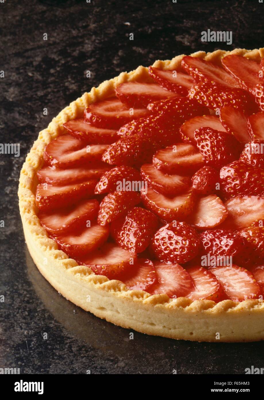 Tarte aux fraises Banque D'Images