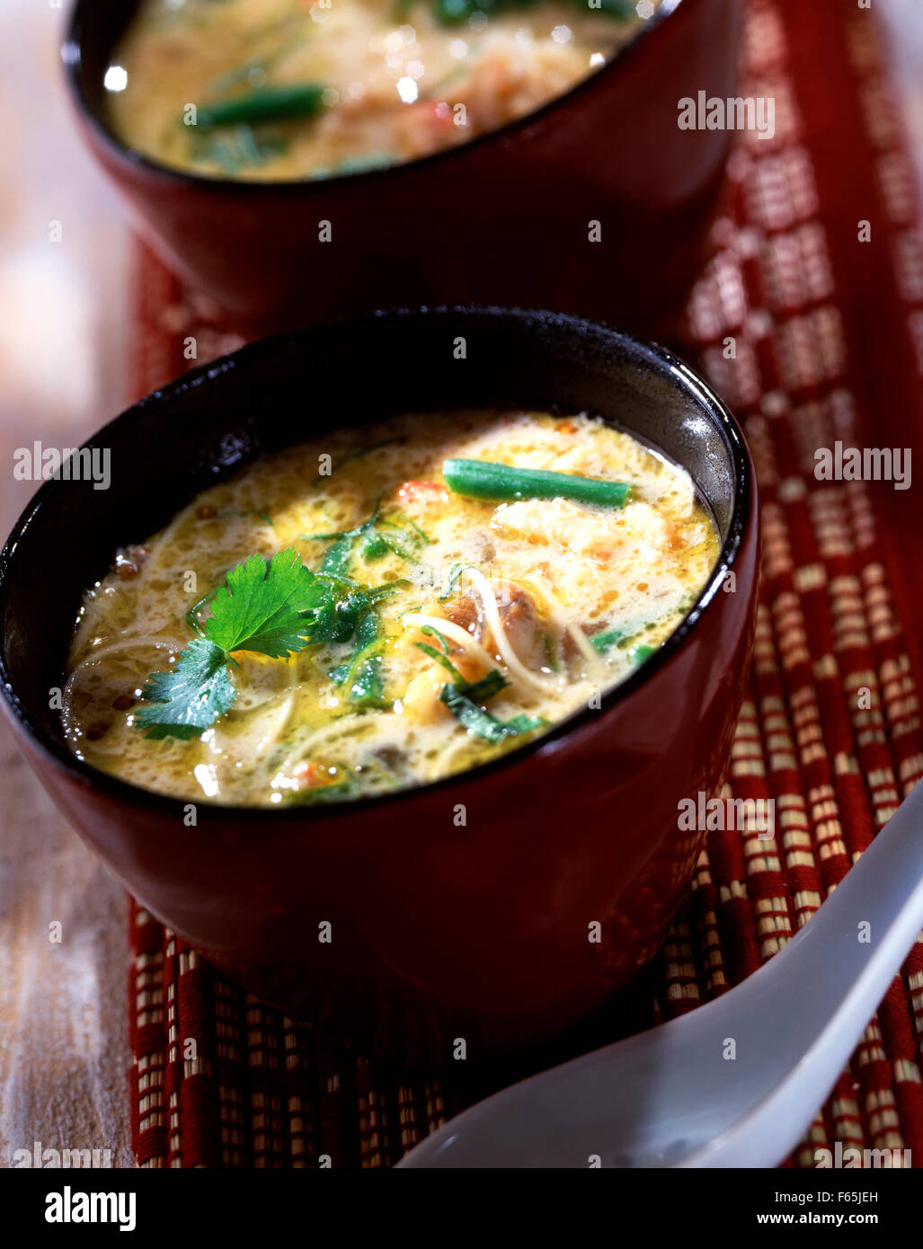 De style thaïlandais, soupe au crabe Banque D'Images
