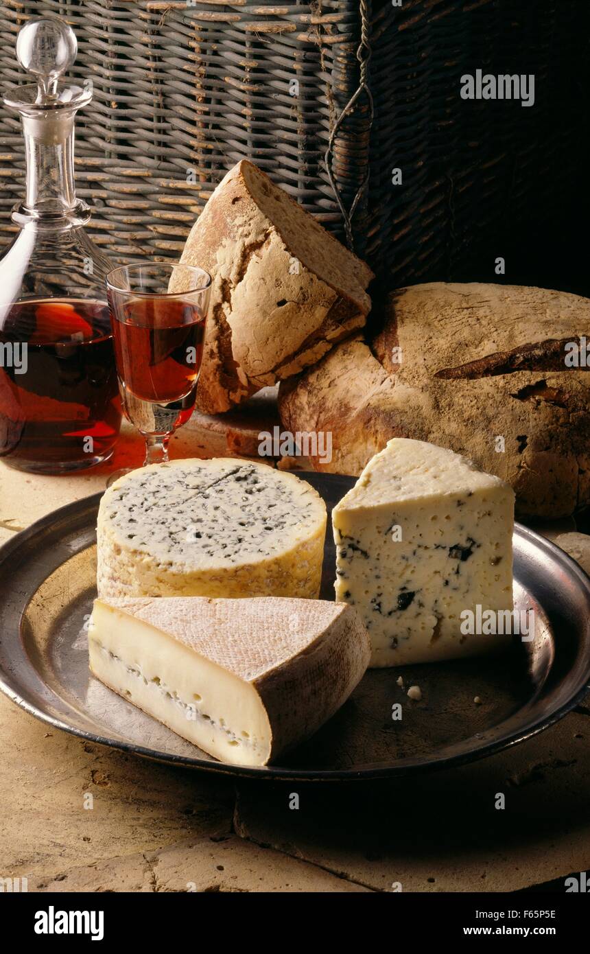 Sélection de fromages Banque D'Images