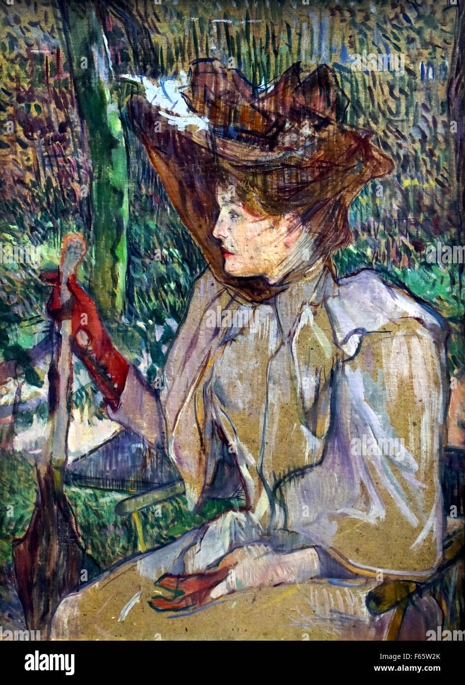 La femme aux gants - gants avec la femme 1899 Henri de Toulouse Lautrec 1864-1901 France French Banque D'Images