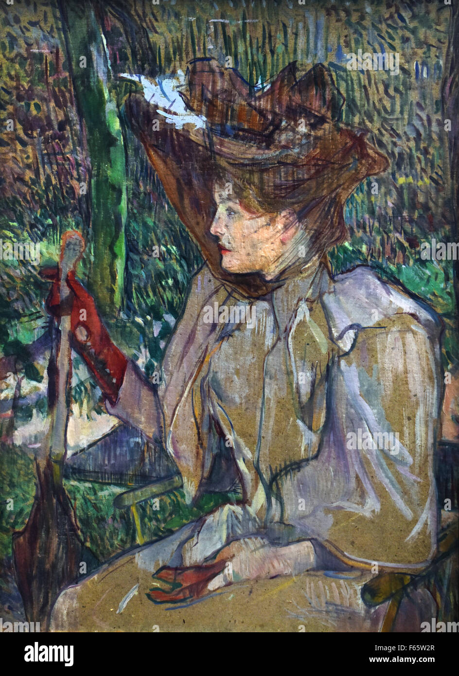 La femme aux gants - gants avec la femme 1899 Henri de Toulouse Lautrec 1864-1901 France French Banque D'Images