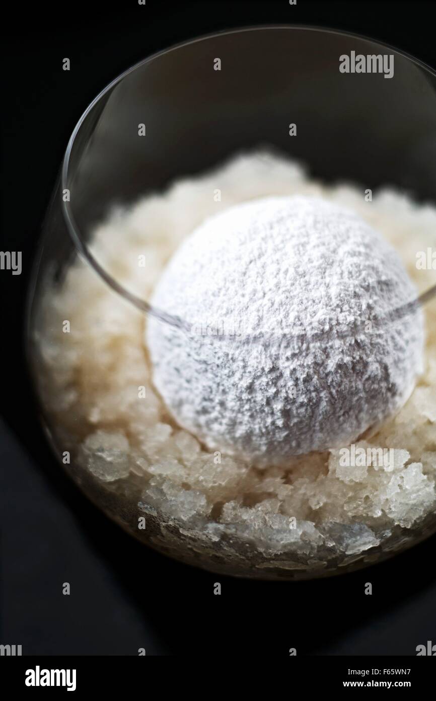Oeuf neige dessert de la très tendance restaurant 'Quay', Sydney Banque D'Images