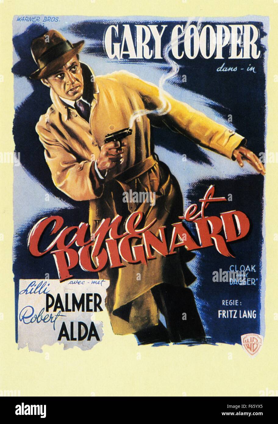 Cape et poignard Année : 1946 USA Réalisation : affiche de film de Fritz Lang (Fr) Banque D'Images