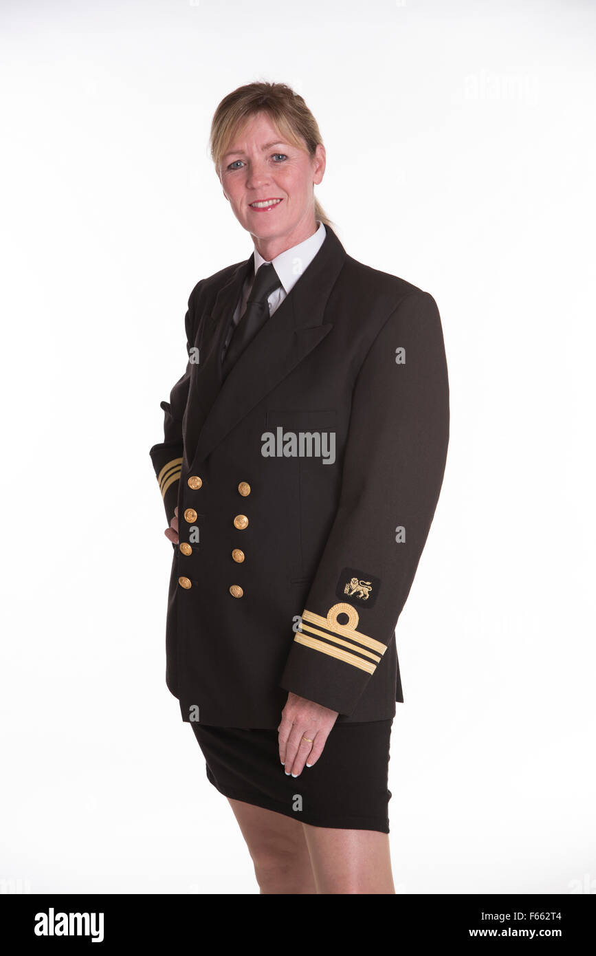 Commandant Lt femme en uniforme d'officier de marine Photo Stock - Alamy