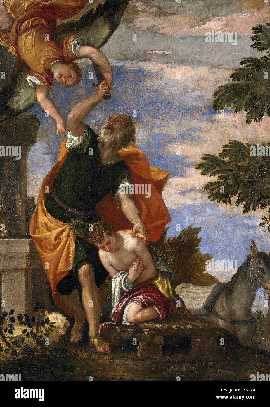 Paolo Veronese - le sacrifice d'Isaac Banque D'Images