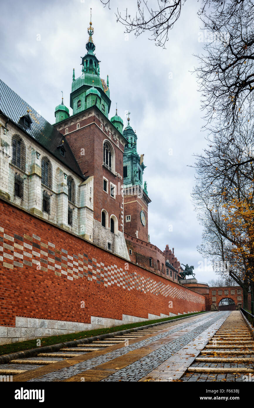 Château Royal de Wawel de Cracovie Banque D'Images