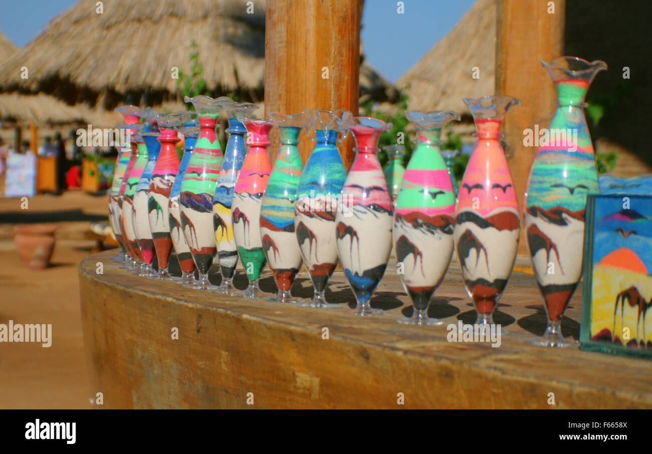 Souvenirs en magasin plage égyptienne Banque D'Images