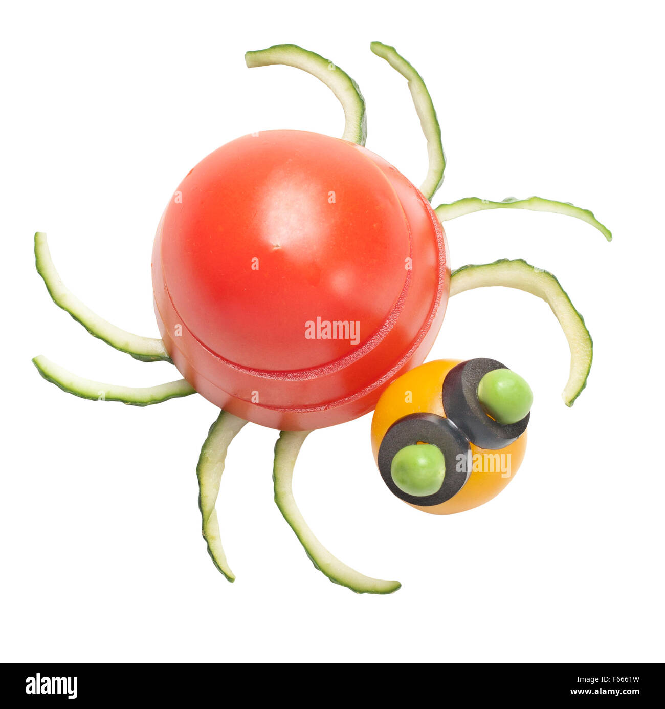 Drôle spider fait de légumes Légumes Banque D'Images