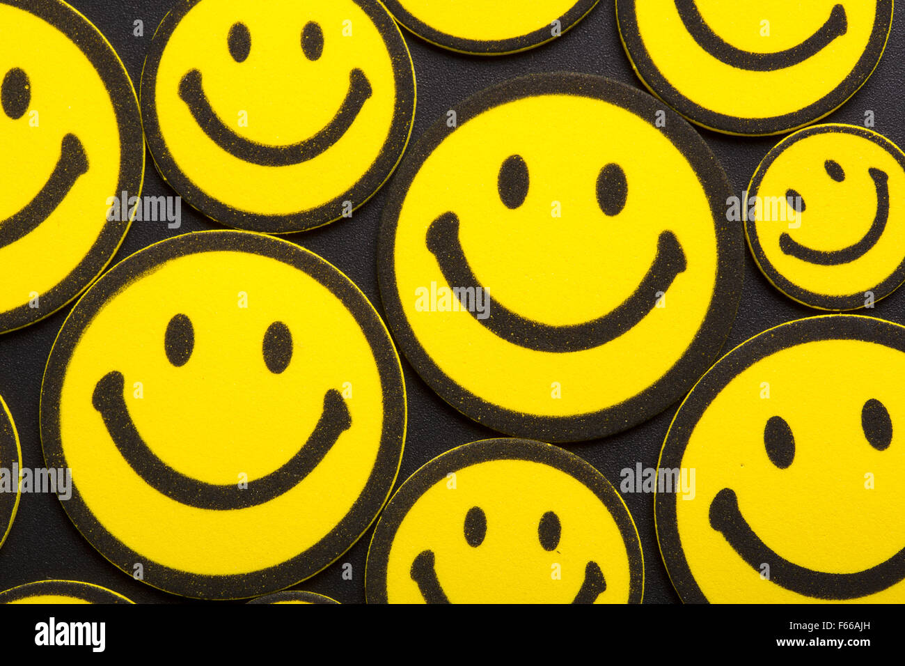 Smileys jaunes Banque D'Images