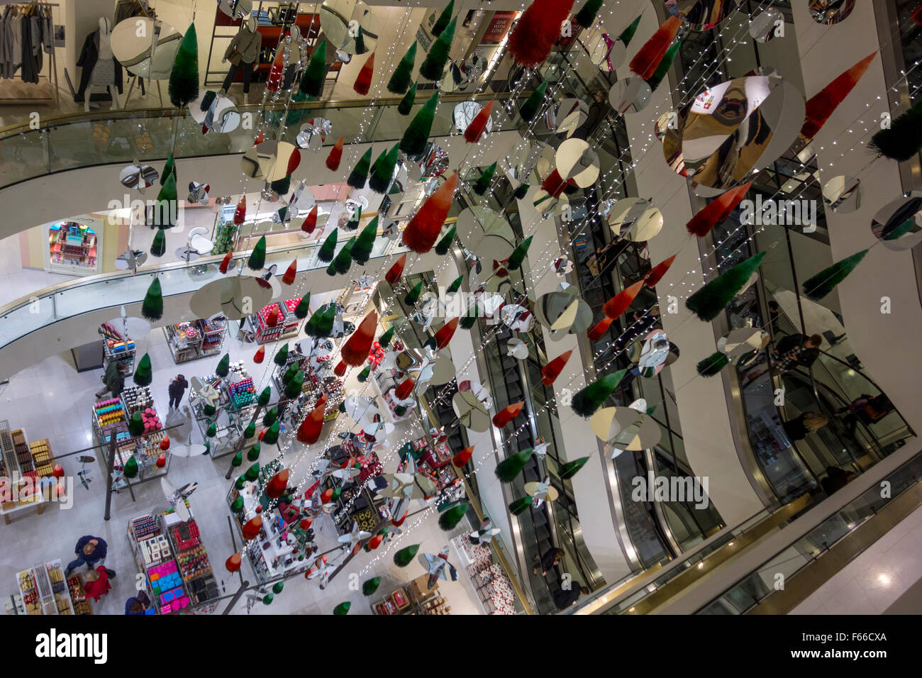 Peter Jones (John Lewis) department store décorations de Noël 2015 Banque D'Images