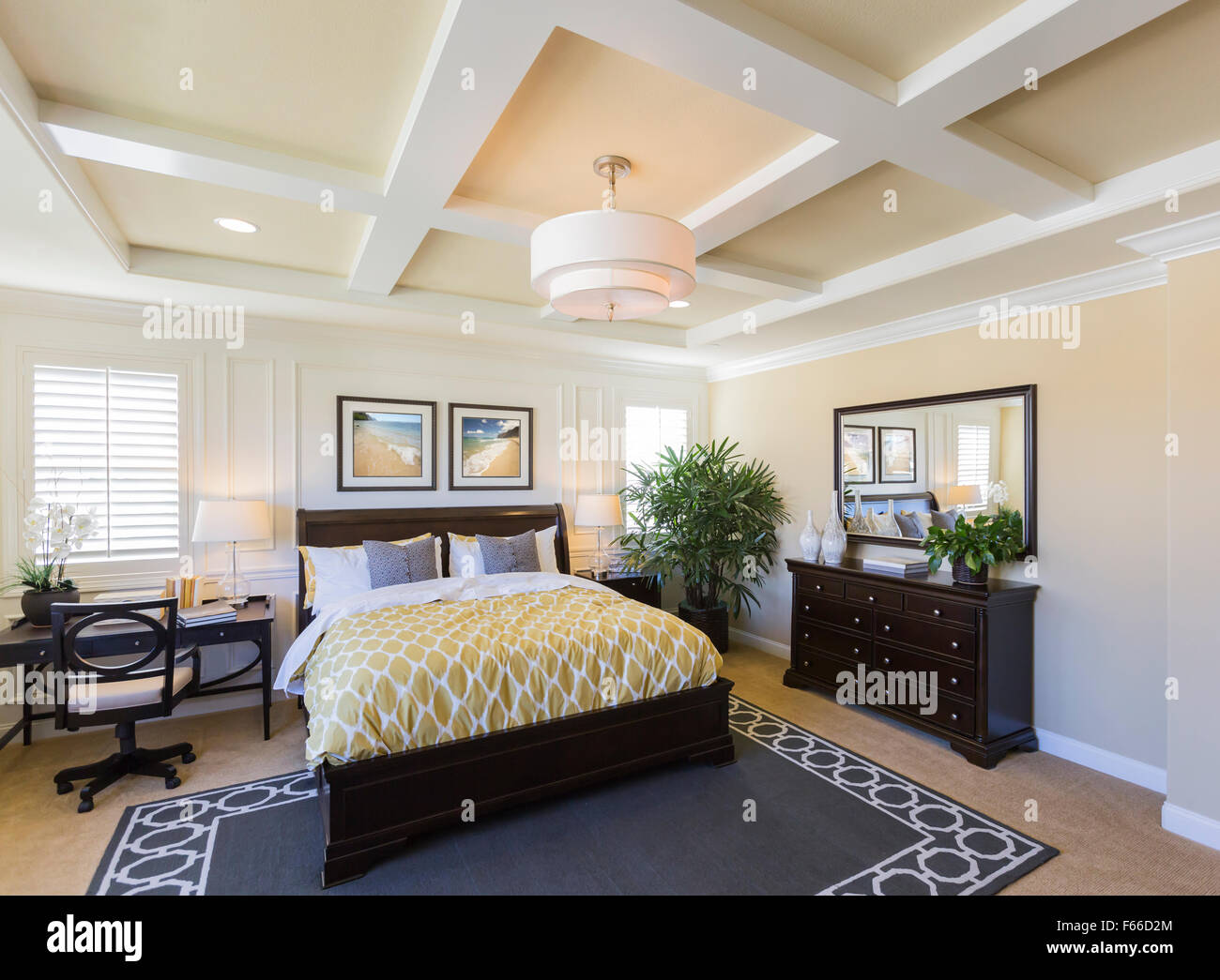 Intérieur luxueux d'une belle chambre de maître. Banque D'Images