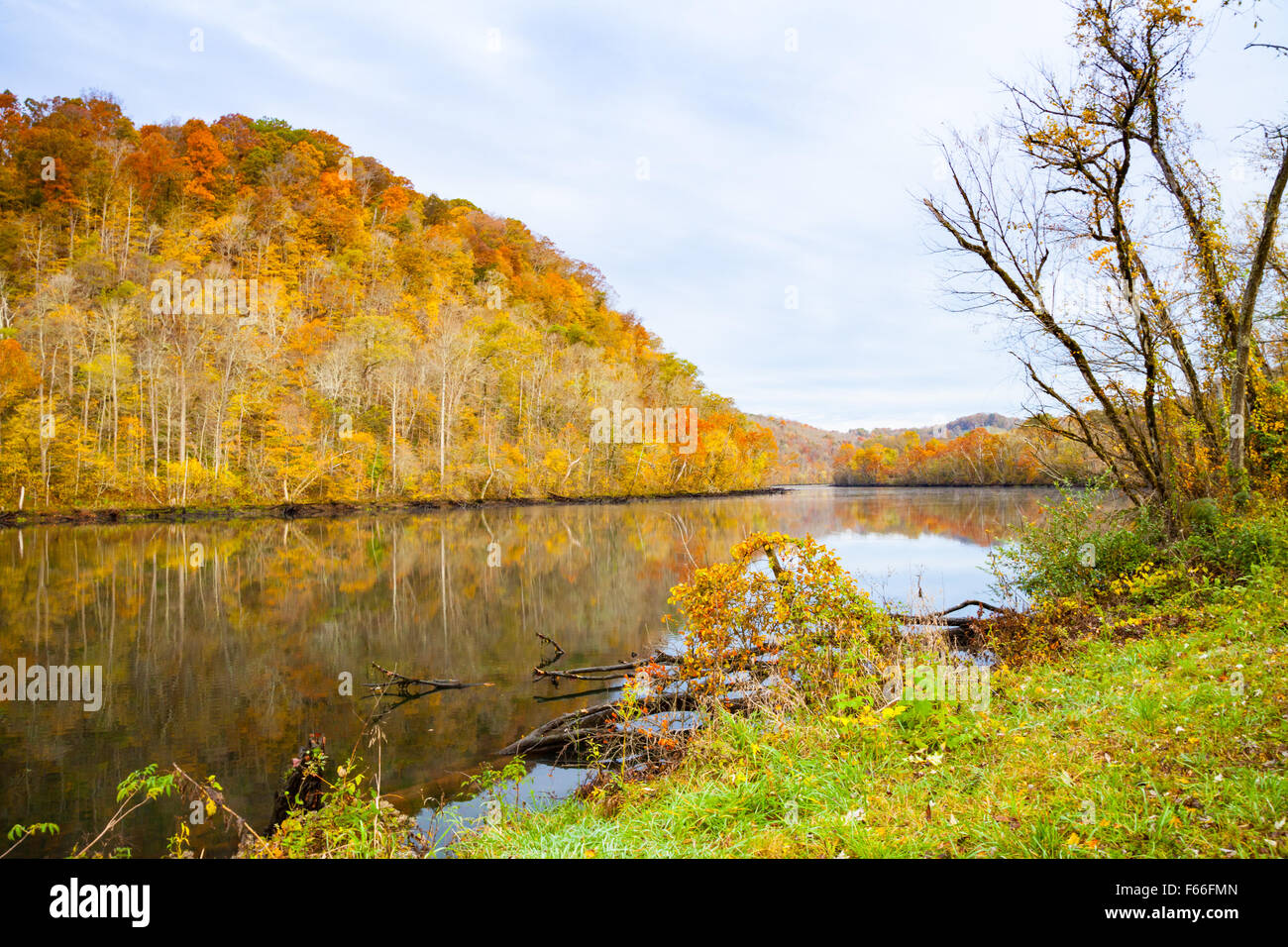 La couleur de l'automne au parc d'état du barrage de Norris Banque D'Images
