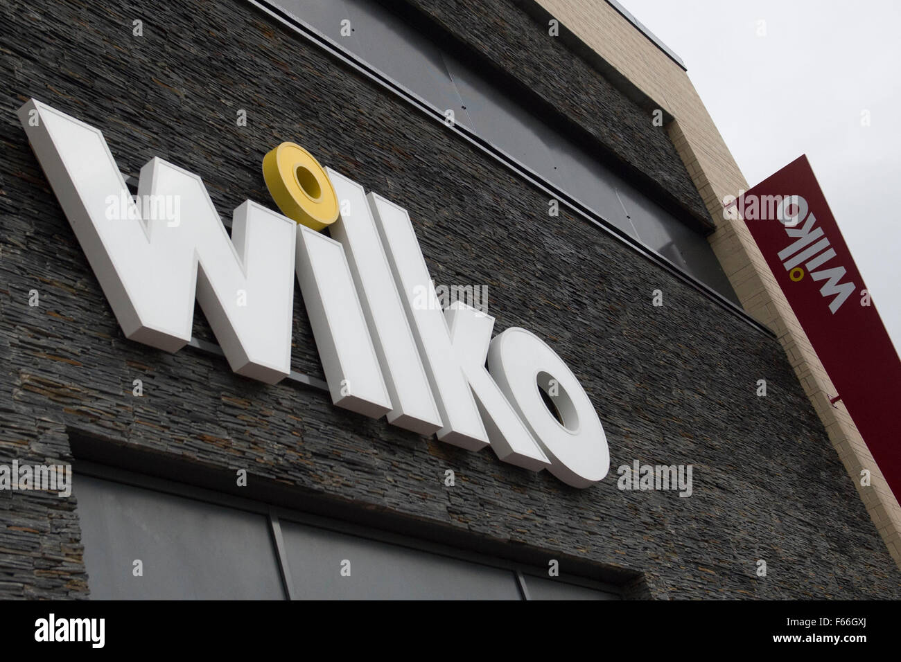 Un Wilko Store Se connecter logo. Banque D'Images