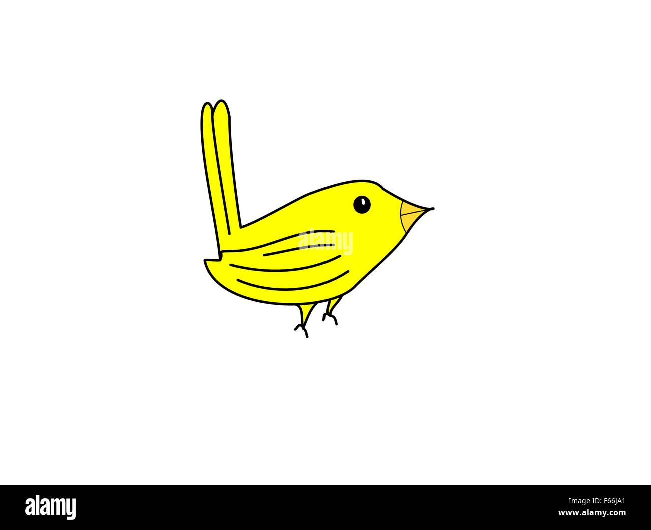Oiseau jaune Illustration de Vecteur