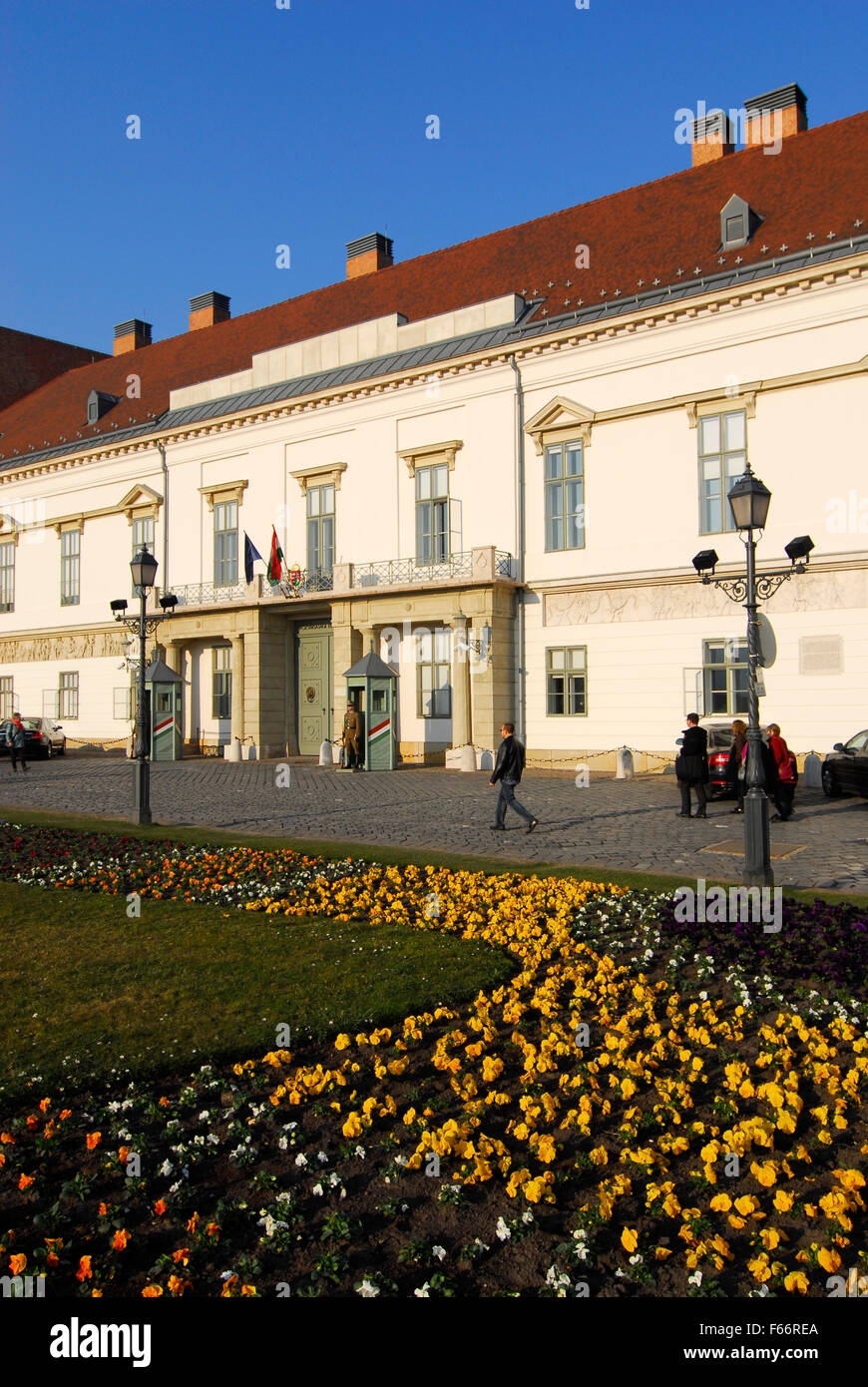 Sándor Palace, le château de Buda, à Budapest, Hongrie Banque D'Images