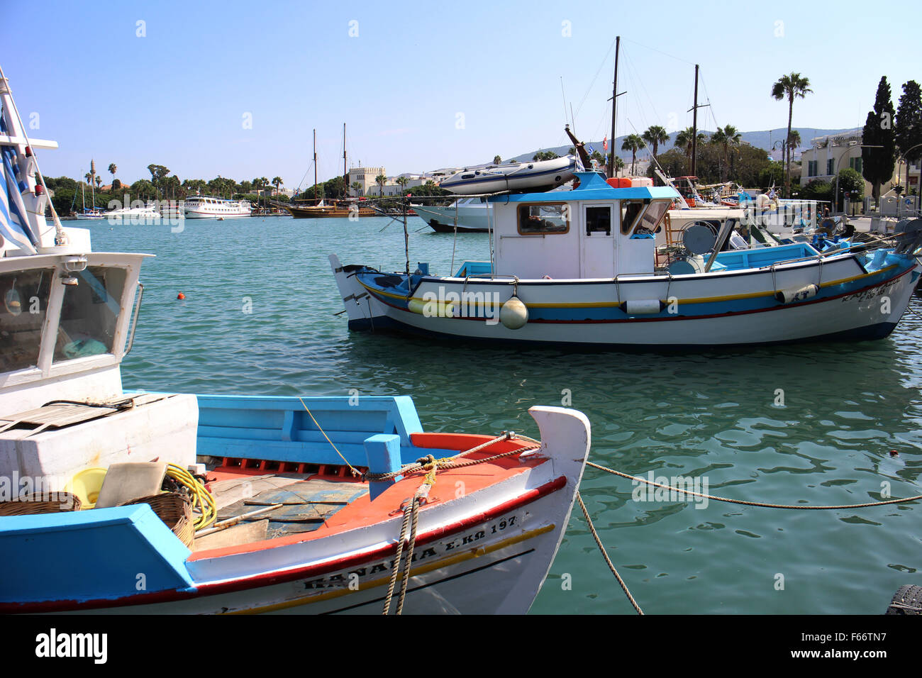 Vieille ville de port de Kos Grèce Banque D'Images