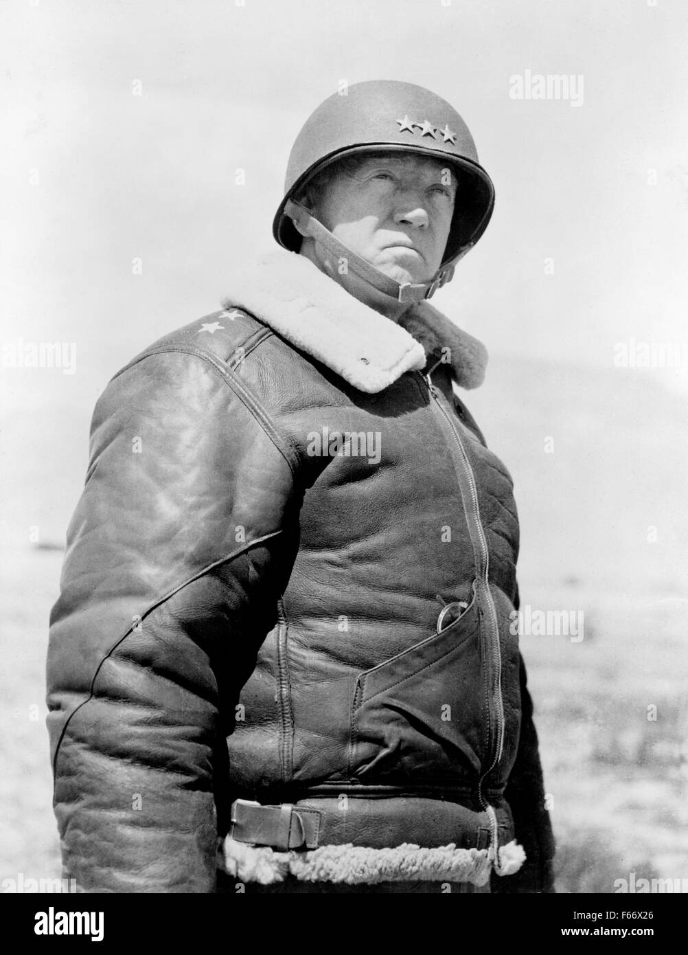 George S. Patton, le général George Patton pendant la SECONDE GUERRE MONDIALE Banque D'Images