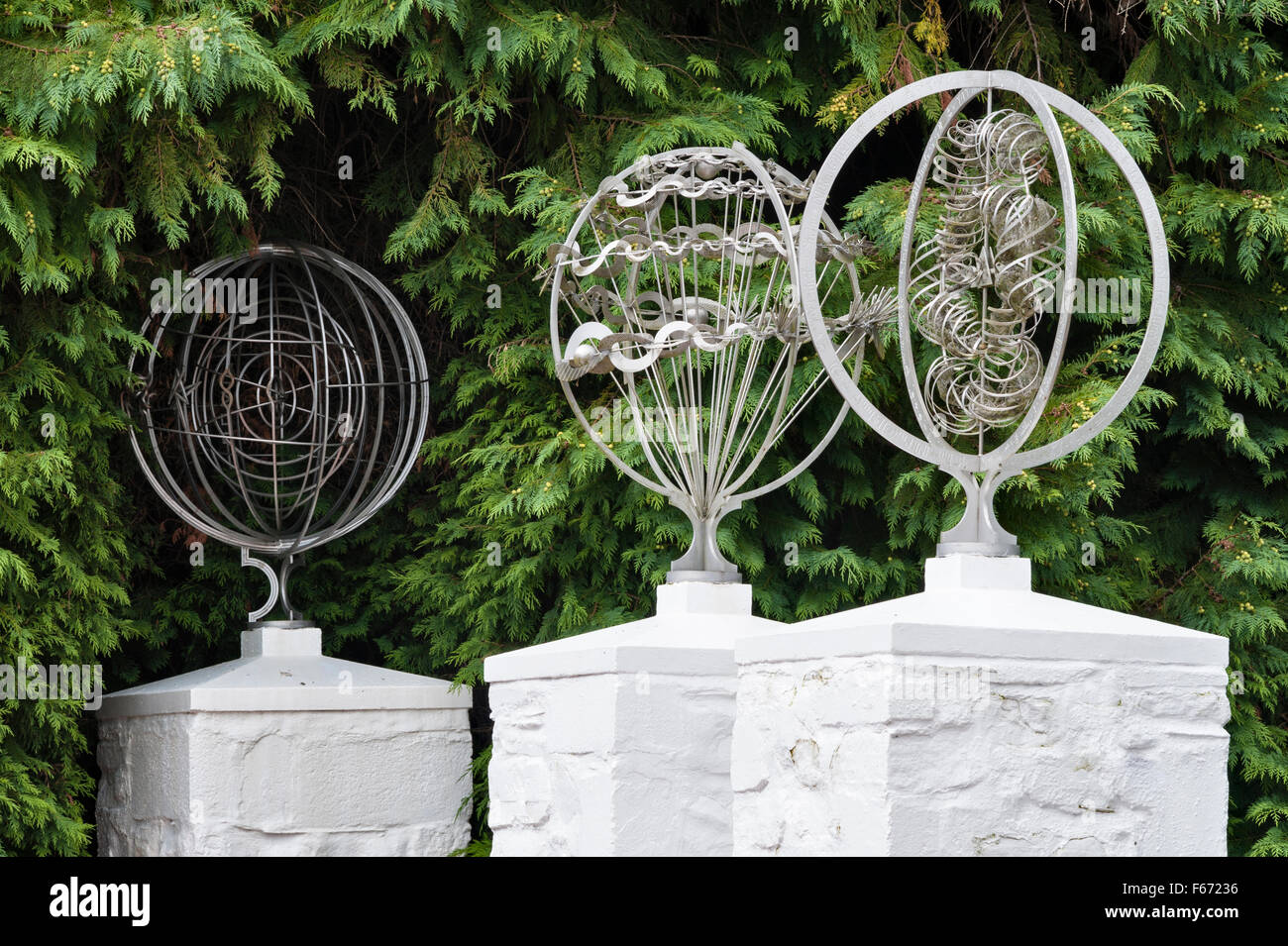 Le jardin de la spéculation cosmique, Dumfries, Ecosse, par Charles Jencks et Maggie Keswick. Le Gaia Sculpture Banque D'Images