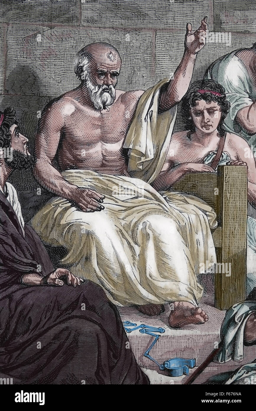 Gravure Originale Du XVIIIème - Portrait De Socrate (-470 / -399) - Philosophe Grec