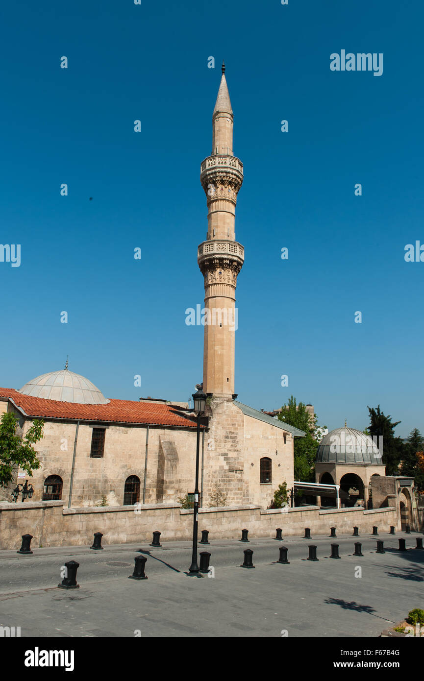 Minaret de la vieille mosquée à Gaziantep, Turquie Banque D'Images