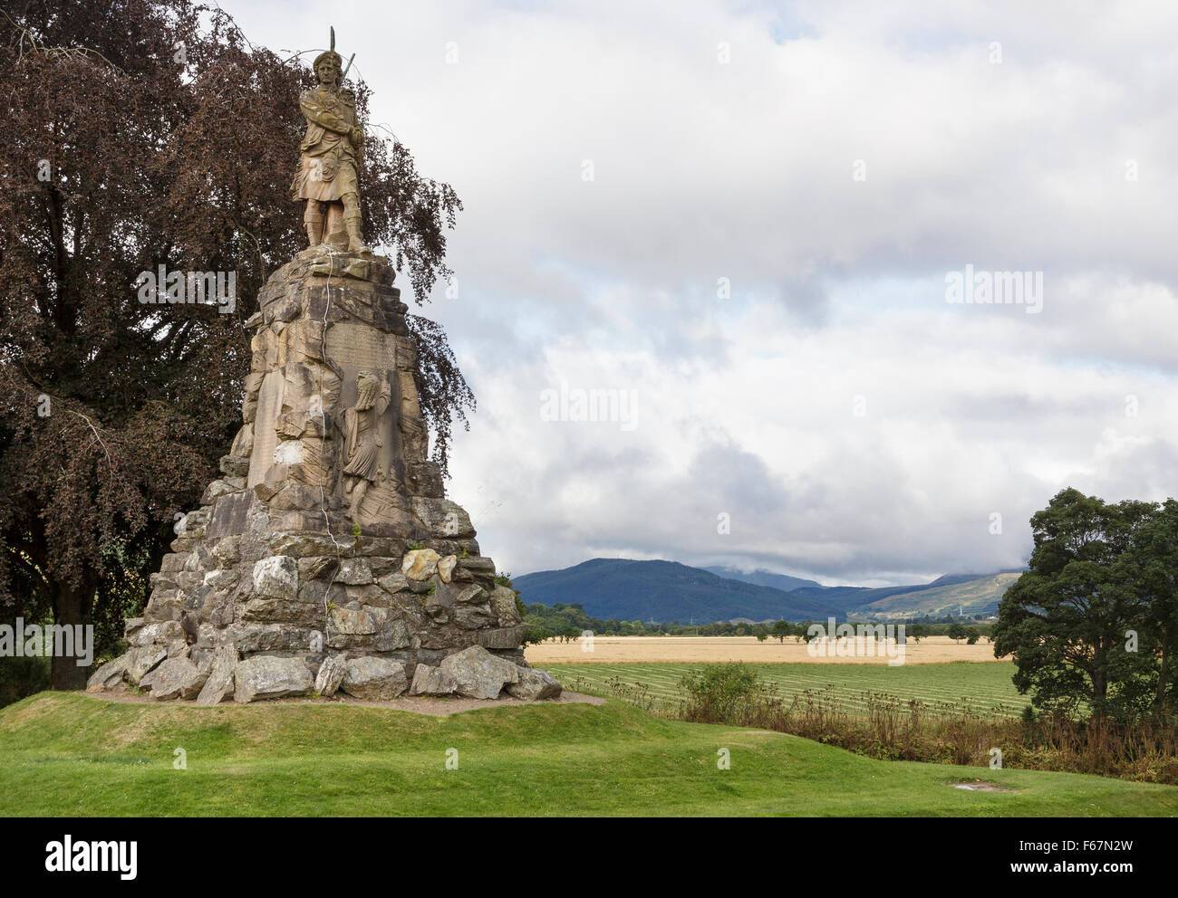 Le Black Watch Memorial, sur les rives de la rivière Tay, Aberfeldy Banque D'Images