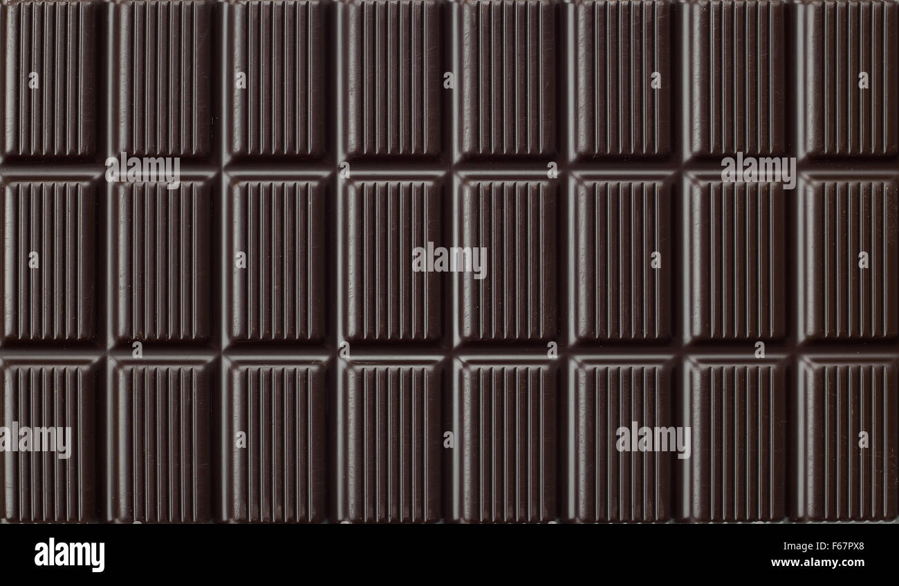 Le chocolat noir à rayures et motif rectangulaire tablette texture papier peint Banque D'Images