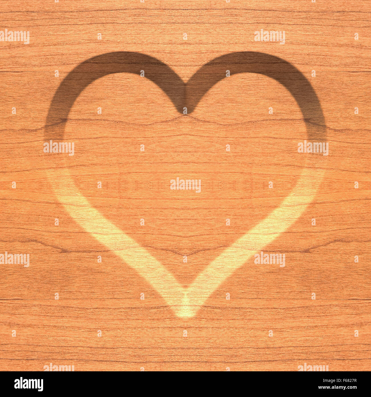 Le symbole du coeur en bois, abstract seamless background. Banque D'Images