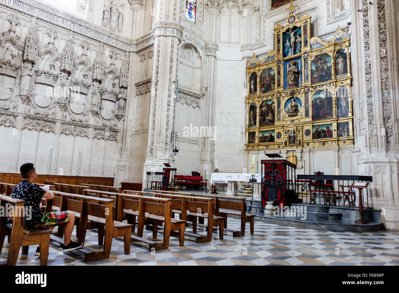 Tolède Espagne,Europe,Espagnol,site hispanique du patrimoine mondial,ToledoPass,Pass,Pulsera Turistica Tour,Monasterio San Juan de los Reyes,monastère,chapelle,chur Banque D'Images