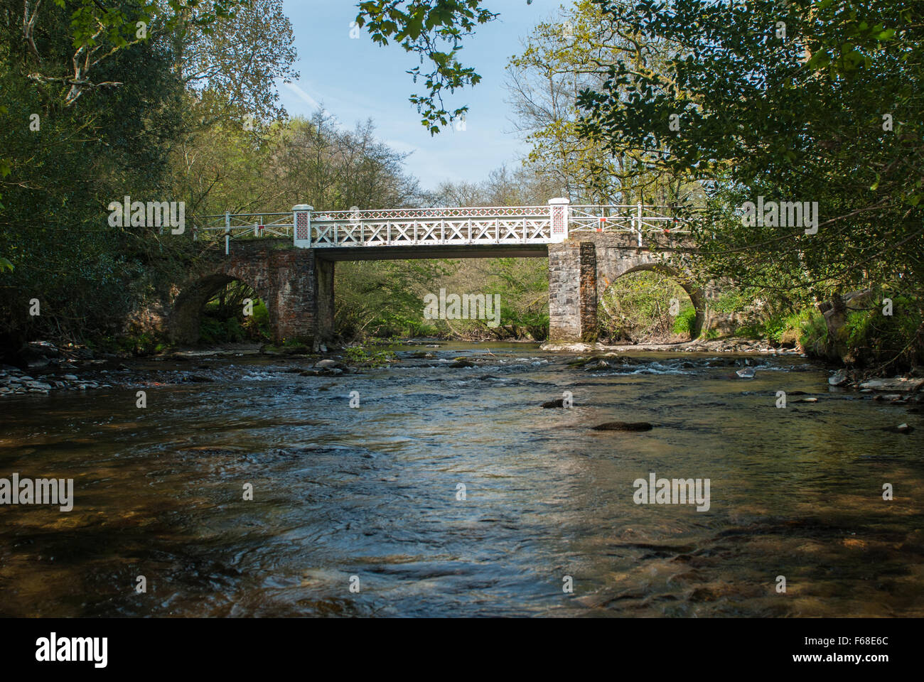 Pont marais près de Dulverton, Somerset, England, UK Banque D'Images