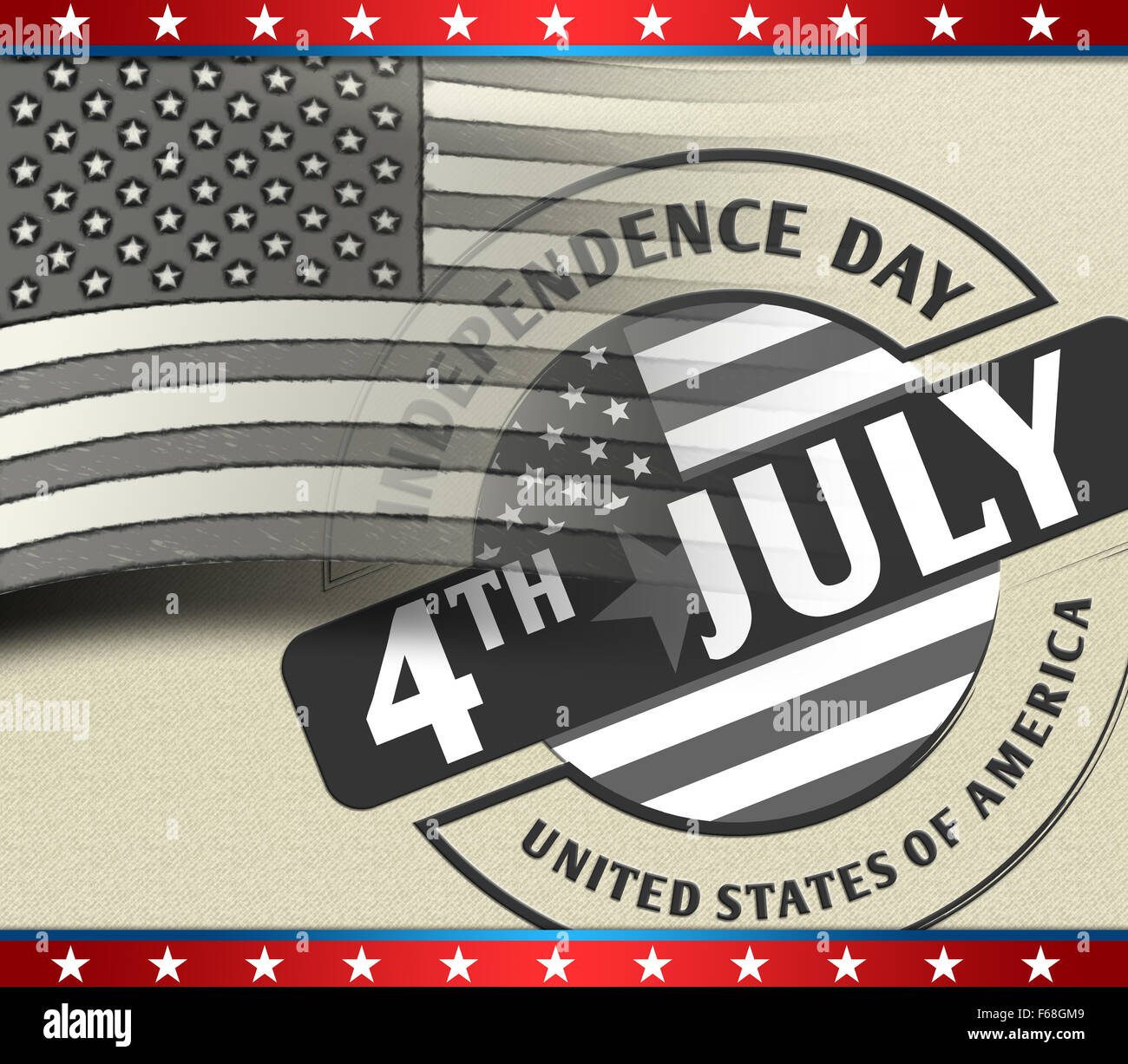 4 juillet Jour de l'Indépendance américaine en tant que concept Banque D'Images