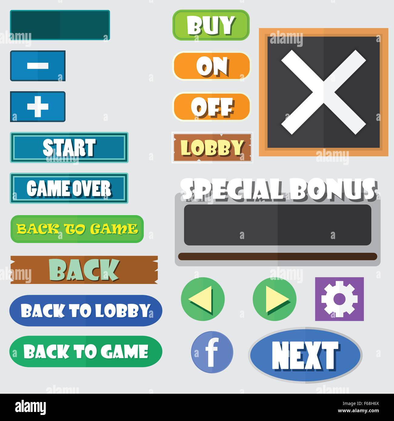 Boutons de jeu simple, vecteur, EPS10 Illustration de Vecteur