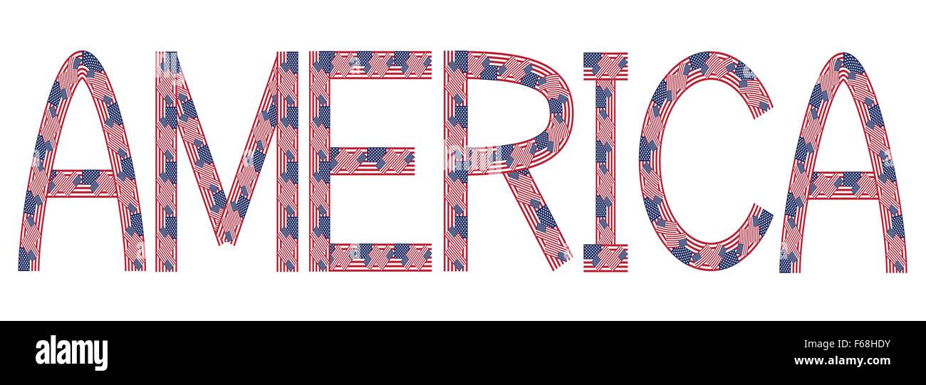 Amérique latine inscription a été faite à partir de USA drapeaux Illustration de Vecteur