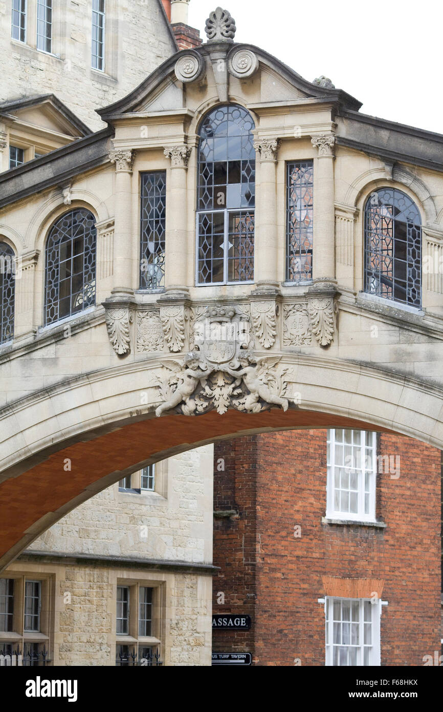 Hertford pont de New College Oxford Angleterre Lane Banque D'Images