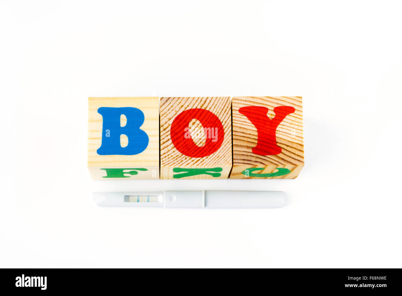 Cubes en bois avec l'inscription Boy Banque D'Images