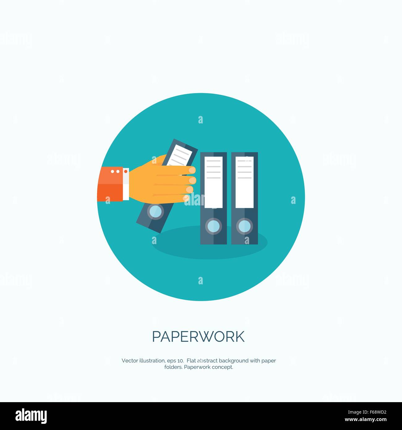 Vector illustration. Fond plat avec dossier Documents. Formalités administratives , financials. Illustration de Vecteur