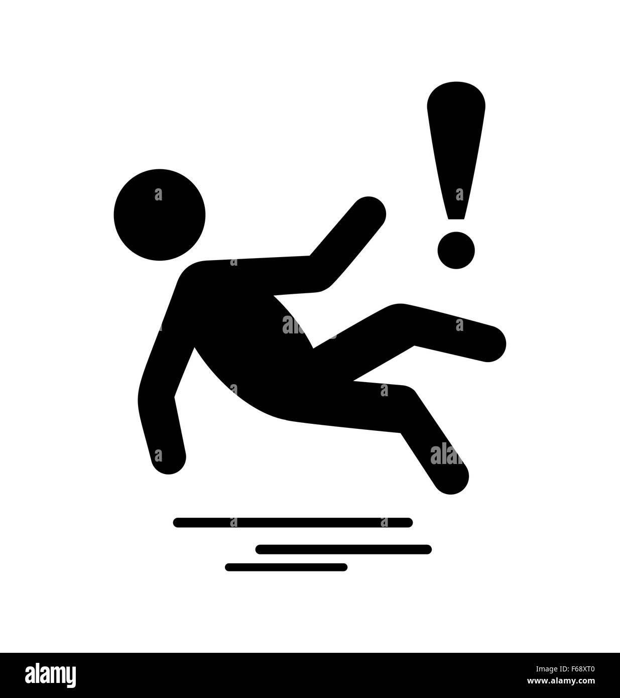 Attention Risque d'hiver Informations Surface glissante Télévision Pi noir Illustration de Vecteur