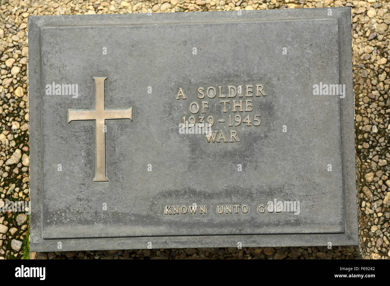 La tombe du soldat inconnu au cimetière Taukkyan près de Yangon, Myanmar. Banque D'Images