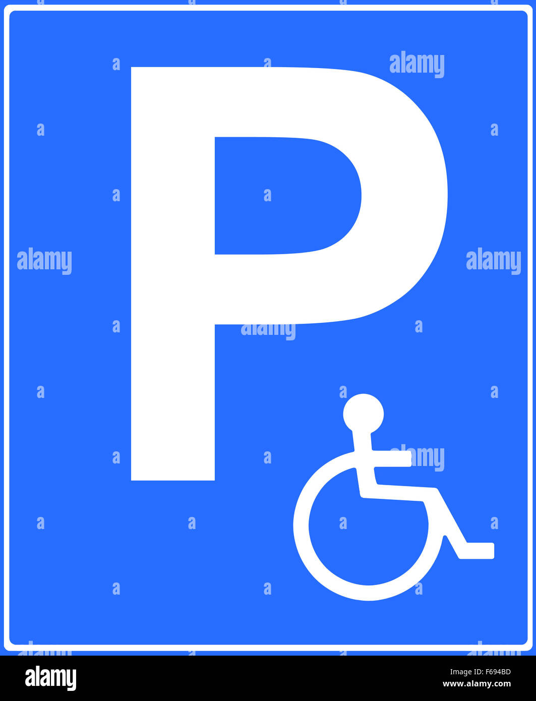 Mobilité place parking sign Banque D'Images