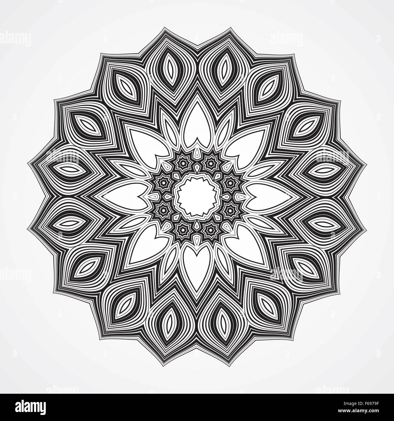 Mandala fractale ethniques. Illustration de Vecteur