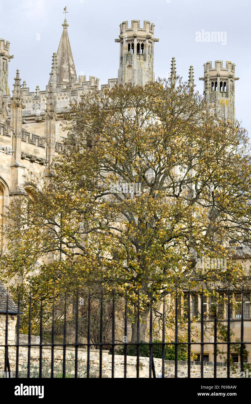 Avis de Christ Church College à Oxford Banque D'Images