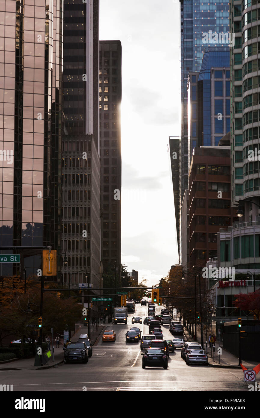 Centre-ville de Vancouver, BC Banque D'Images