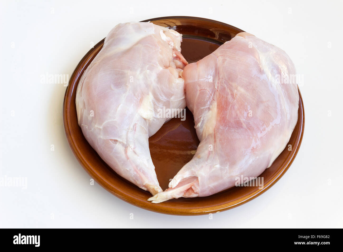 Certaines parties de la matière première la viande de lapin Banque D'Images