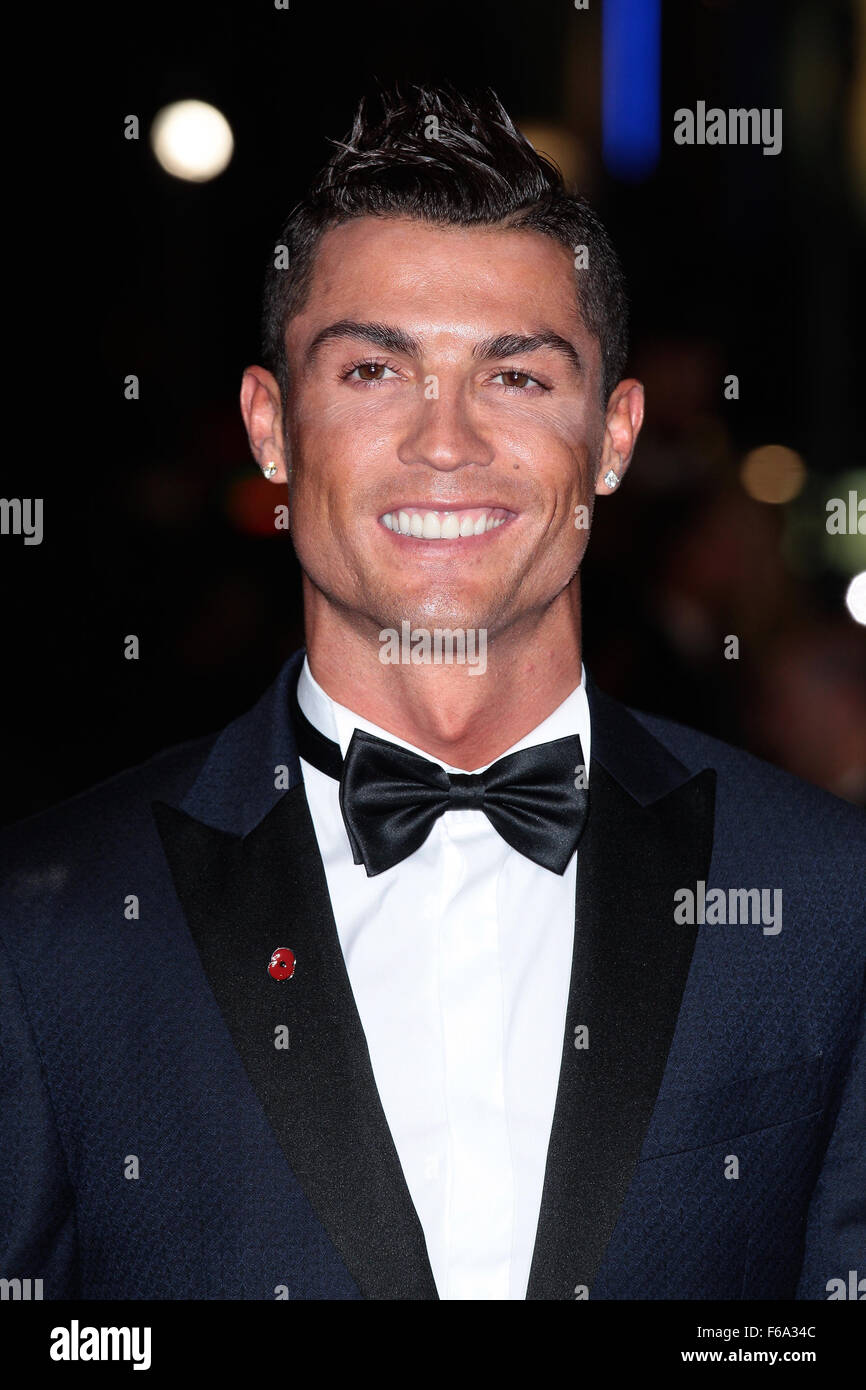 Londres, Royaume-Uni, le 9 Nov 2015 : Cristiano Ronaldo Ronaldo participe à world film premiere à Londres Banque D'Images