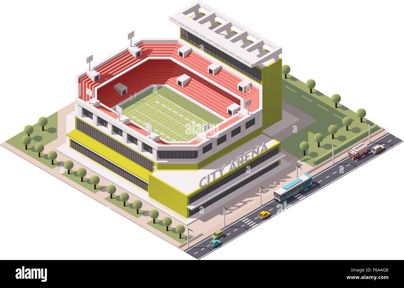 Stade isométrique vectoriel Illustration de Vecteur