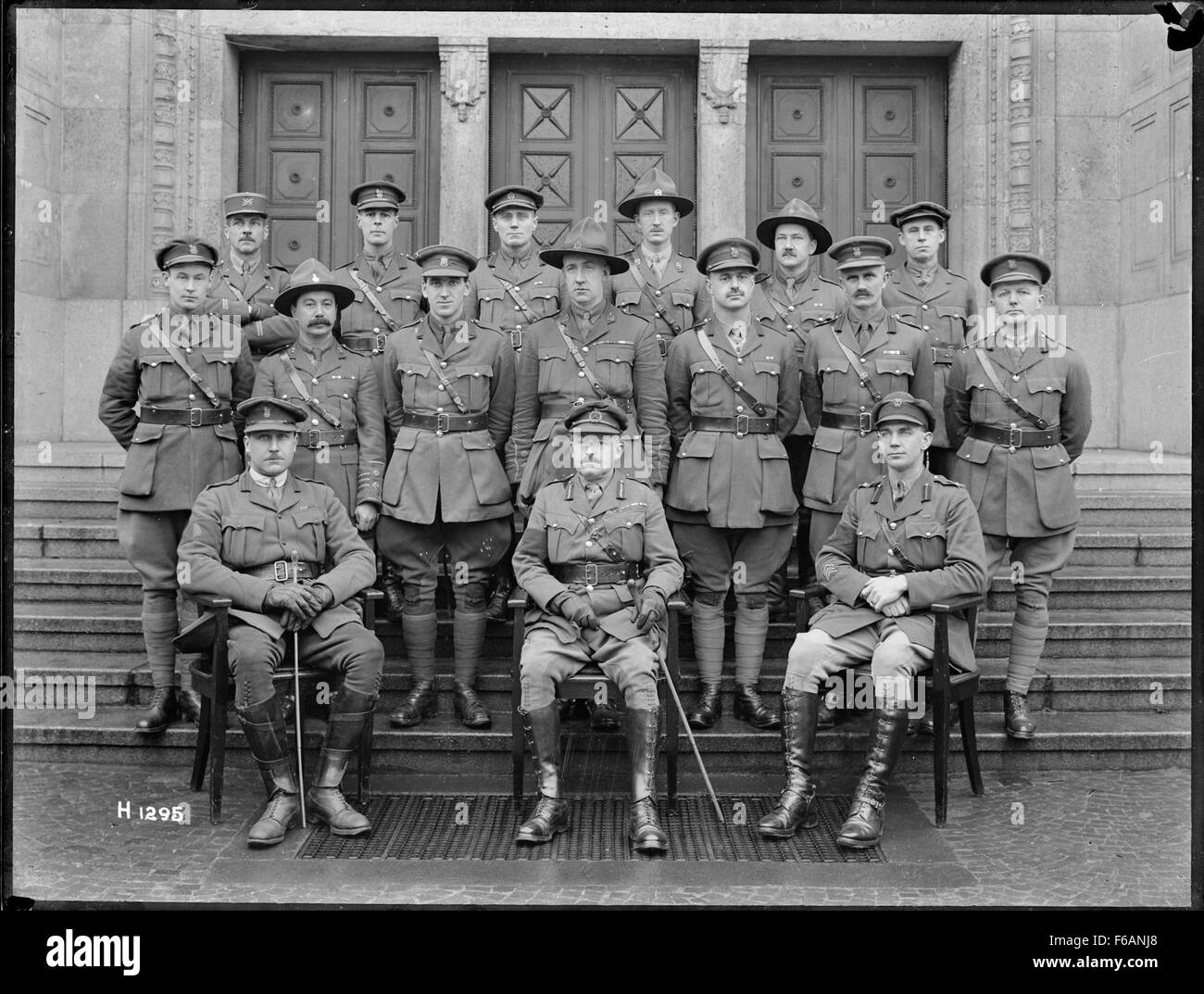 Le général Russell et d'état-major au quartier général divisionnaire, Leverkusen, Banque D'Images