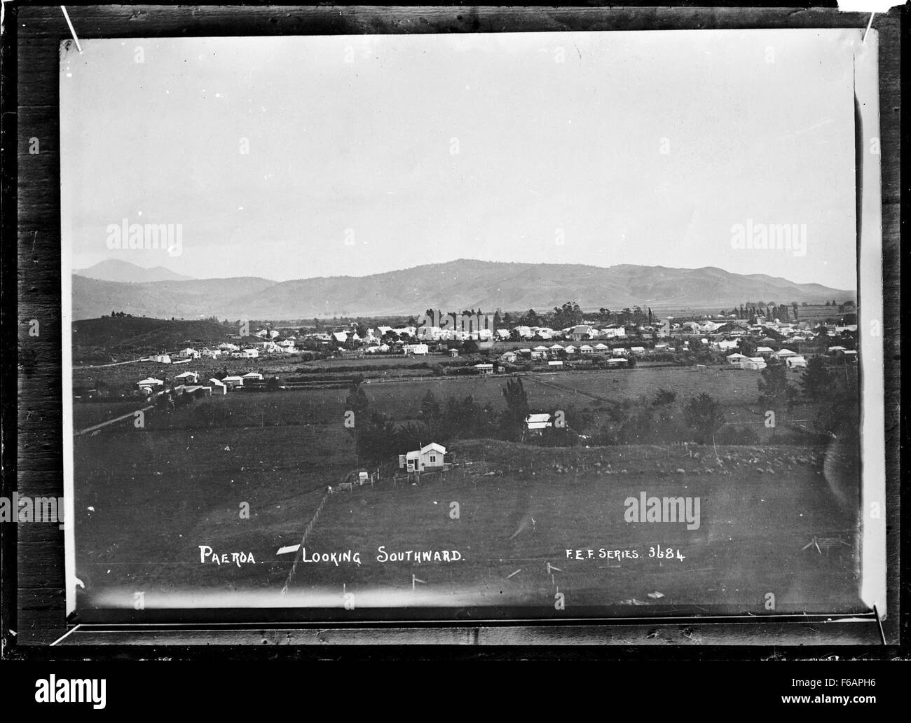 Paeroa, à au sud, ca 1918 - Photo prise par Fred Banque D'Images