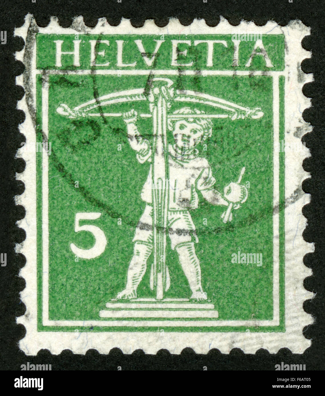 La Suisse, post mark,stamp, William Tell Banque D'Images