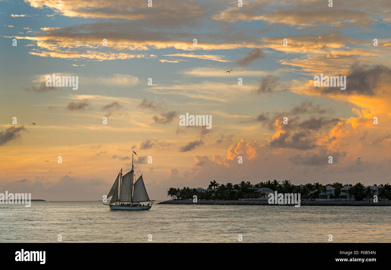 Coucher de soleil à Key West Banque D'Images